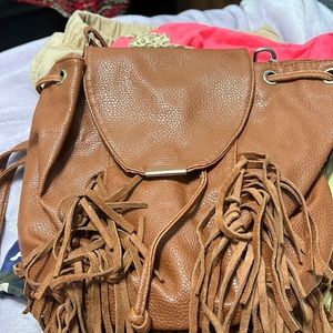 Brown leather bag